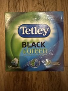 Tetley Black&Green herbata w torebkach, 100szt