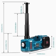 Podnośnik hydrauliczny 5 Ton 12V z pompką do pompowania i światłem LED