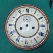 Tarcza seledynka porcelanowa z lilijkami 18,5 cm. do zegara linkowego  