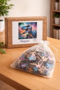 Duże Drewniane puzzle układanka wycinane laserowo 170 elementów Dinozaury