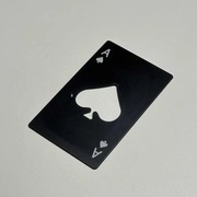 Otwieracz do Kapsli Karta AS Pik Poker Blackjack metalowy CZARNY