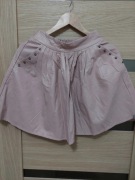 spodniczka eko skórka M in vogue rozkloszowana cappucino ćwieki dżety