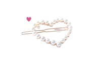 Spinka do włosów serce z perełkami złota