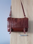 Torebka vintage listonoszka. Brąz