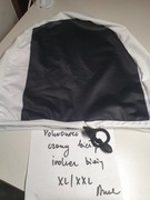 Pokrowiec na kask narciarski XL/XXL poliester z lycra czarny biały