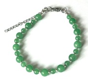 Bransoletka Kamień naturalny Awenturyn Srebrne wykończenie