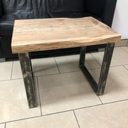Stolik stół kawowy pomocniczy z drewna styl loft