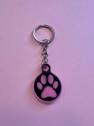 Brelok z Tagiem NFC dla psa lub kota (Czarno-Różowo)