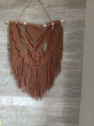 Makrama na ścianę boho style ozdoba dekoracja brązowa