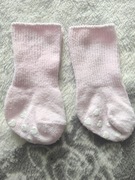 Różowe skarpetki antypoślizgowe z długom ściągaczem 