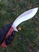 Kukri Merbau Nóż Ręcznie Robiony Custom Knifemaking 