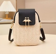 Torebka Crossbody Pleciona z Detalem Flamignów – Idealna na Lato!