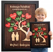 PREZENT NA DZIEŃ BABCI I DZIADKA - OBRAZ NA DREWNIE