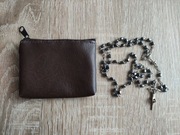 Różaniec z etui grafitowy