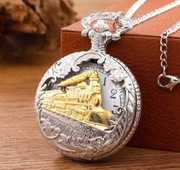 Zegarek kieszonkowy na łańcuszku metalowy 