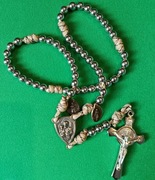 Różaniec linka Paracord stal nierdzewna, kolory 10mm,  wojowniczy. Rosary