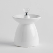 Home&You Nowy Ceramiczny kominek z diamentowym uchwytem Elegancka biel