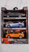 FAST & FURIOUS Zestaw 3 aut Szybcy i Wściekli dodge nissan toyota resoraki 
