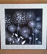 Dmuchawce haftowane - obraz haft krzyżykowy