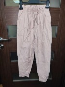 Różowe luźne dziewczęce spodnie a'la alladynki r. 152 (1)