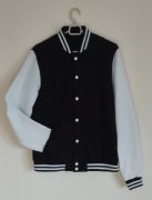 Bluza Spreadshirt damska bejsbolówka koledżówka S/M czarna biała bomberka