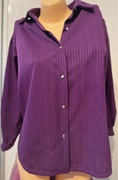 Fioletowa bluzka damska z eleganckimi guzikami