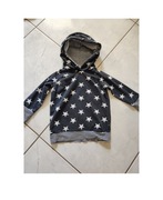 bawełniana  bluza dziewczęca z kapturem gwiazdki