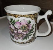 Kubki porcelanowe "Karolina" - Jaworzyna Śląska - Kwiaty PRL