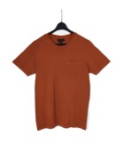 Męska Koszulka T-Shirt Z Kieszonką Bawełna Ceglasty Smog |R. S