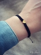 Bransoletka sznurek z sercem