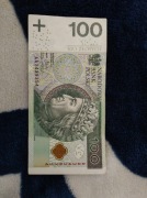Banknot 100zł grupa AA 2012r 