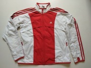 Kurtka wiatrówka Adidas biało- czerwona M