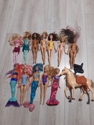 Lalki BARBIE - 12 szt.+ koń MATTEL