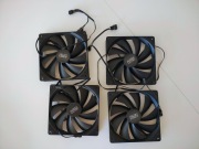 Komplet czterech nowych wentylatorów SMX 140mm PWM 700-1600 szeregowe