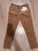 Męskie spodnie Garcia Non Denim Fit sztruksy brazowe nowe premium L