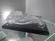 Kolekcjonerski stary samochód szklany do witryny