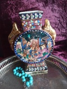 Wazon porcelanowy terakotowy Chiny vintage