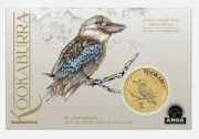 Kookaburra 2025 Anda Sydney 1 Oz Ag Gilded pozłacana