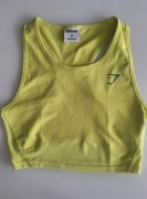 Gymshark top crop bluzka do ćwiczeń XS żólta