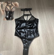 Nowe body lateksowe zamek w kroku