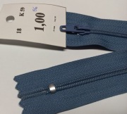 Zamek spiralny spirala 18cm niebieski