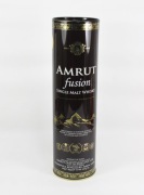 piękna puszka - po Whisky Amrut - pojemnik metalowy tuba xxx 087