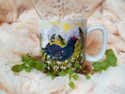 Cietrzew miłośnicy gór, góry ręcznie malowany kubek 270 ml