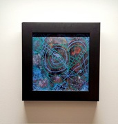 Obraz na płótnie 20x20.W ramie. Z serii Galaktyka. Stacja 1