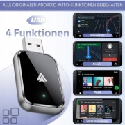 Bezprzewodowy adapter AIZEO Android Auto Dual-Chip WiFi USB-A/C Plug&Play