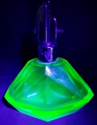 Szkło uranowe atomizer do perfum Art Deco 