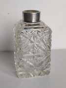 Pojemnik kryształowy okuty srebrem 