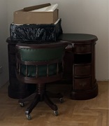 ZESTAW Biurko nerka/fasolka + fotel biurowy