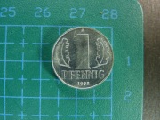Moneta - NIEMCY - 1 fenig - rok 1975 - DDR -1