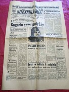 Jurij Gagarin kosmos lot Wostok 1 gazeta Dziennik Łódzki 14.04.1961 
